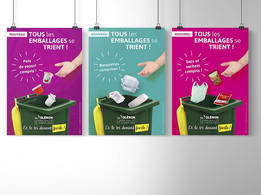 Campagne "Tous les emballages se trient" - 7 affiches